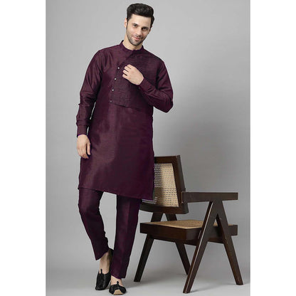 UTSAV FASHION Wine Solid Kurta and Pant