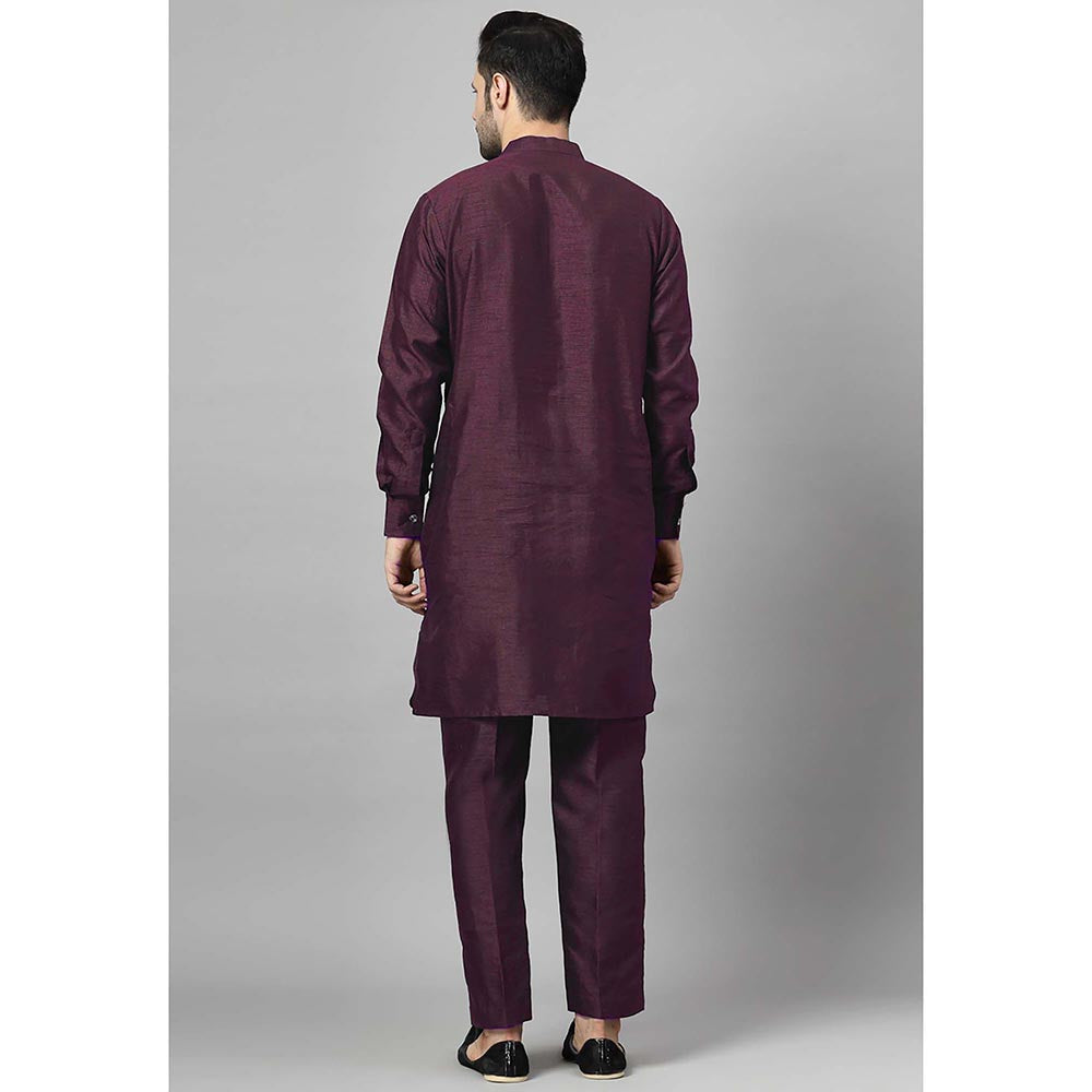 UTSAV FASHION Wine Solid Kurta and Pant