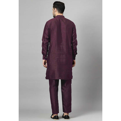 UTSAV FASHION Wine Solid Kurta and Pant