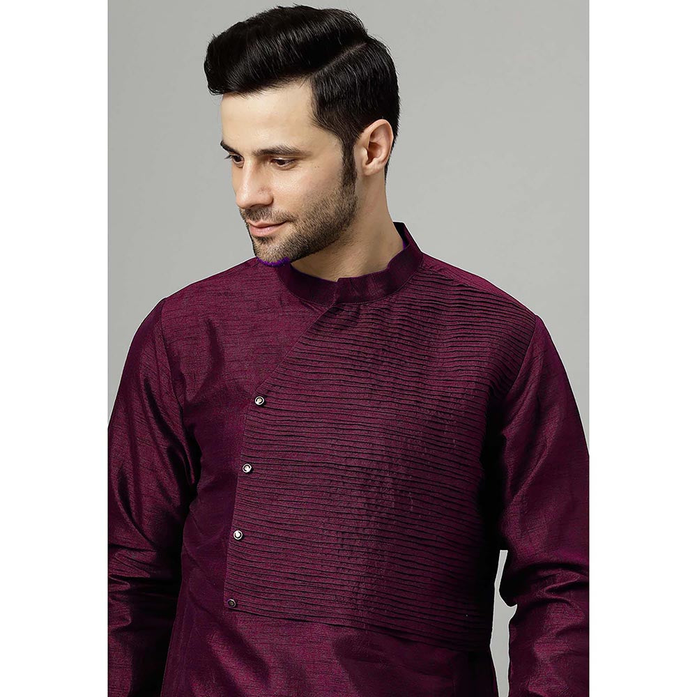 UTSAV FASHION Wine Solid Kurta and Pant