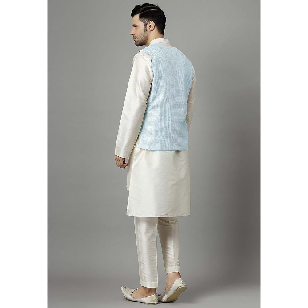 UTSAV FASHION Blue Kurta and Pant with Waistcoat