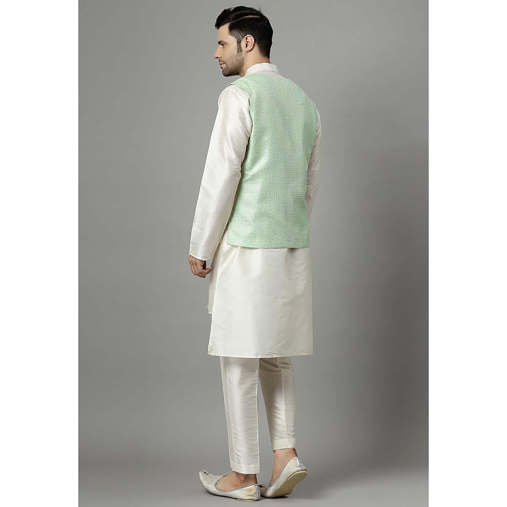 UTSAV FASHION Green Kurta and Pant with Waistcoat