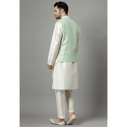UTSAV FASHION Green Kurta and Pant with Waistcoat
