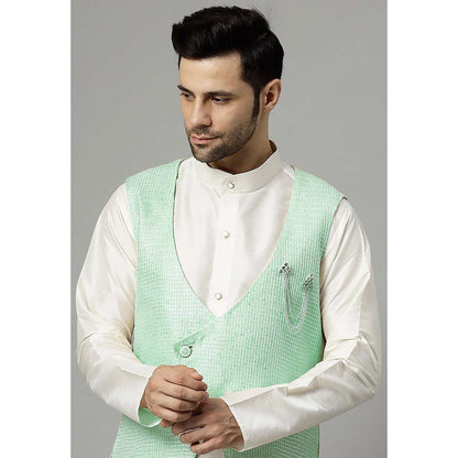 UTSAV FASHION Green Kurta and Pant with Waistcoat