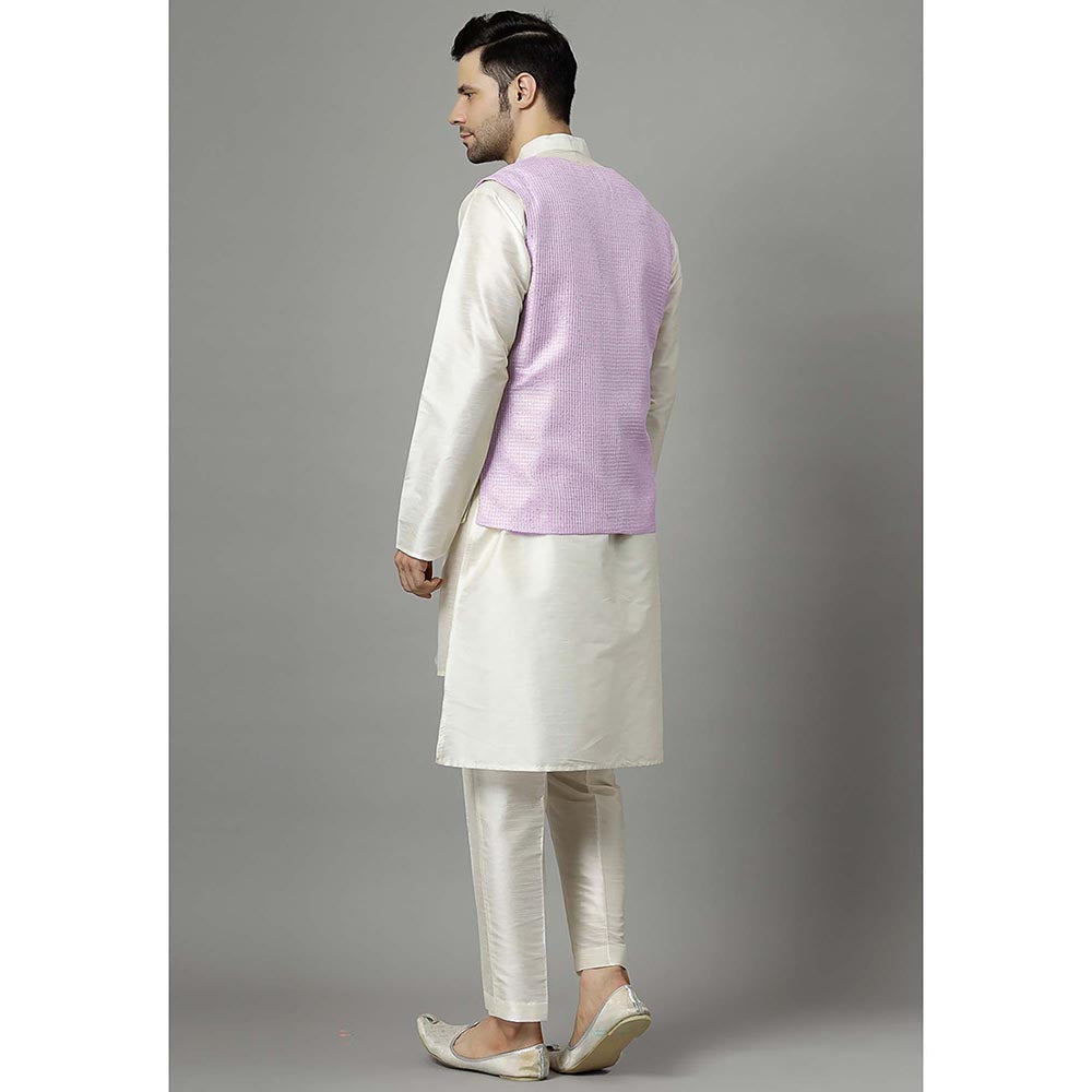 UTSAV FASHION Purple Kurta and Pant with Waistcoat