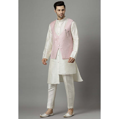 UTSAV FASHION Pink Kurta and Pant with Waistcoat