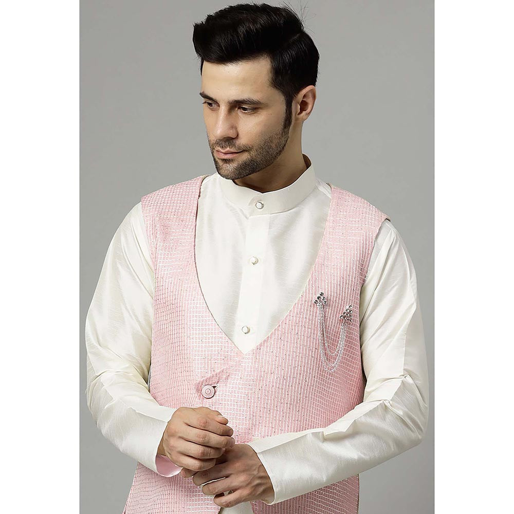 UTSAV FASHION Pink Kurta and Pant with Waistcoat