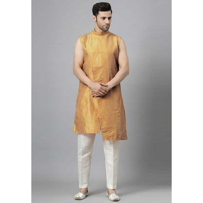 UTSAV FASHION Yellow Sleeveless Straight Kurta and Pant