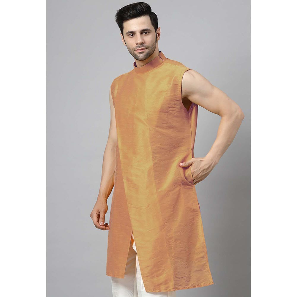 UTSAV FASHION Yellow Sleeveless Straight Kurta and Pant