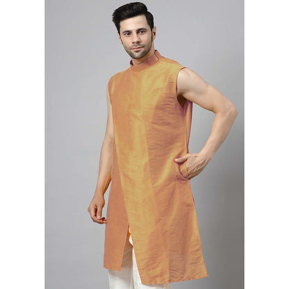 UTSAV FASHION Yellow Sleeveless Straight Kurta and Pant