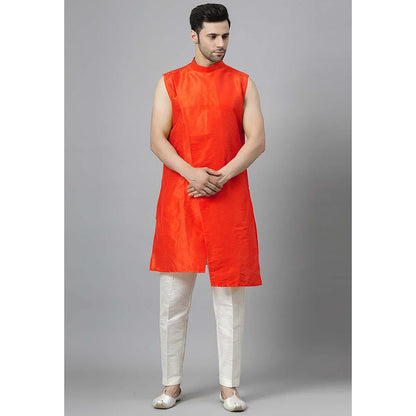 UTSAV FASHION Red Sleeveless Straight Kurta and Pant