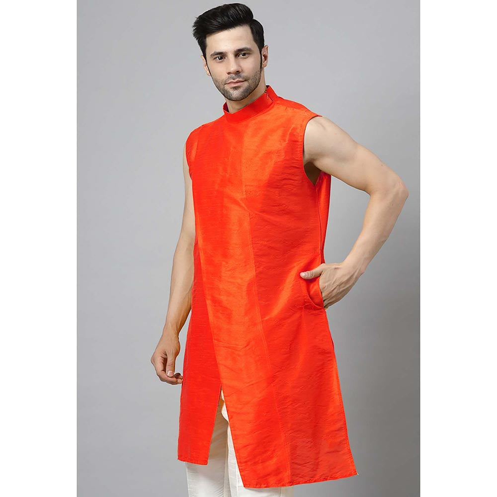 UTSAV FASHION Red Sleeveless Straight Kurta and Pant