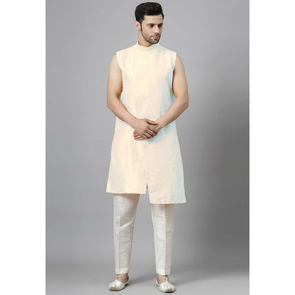 UTSAV FASHION Off White Sleeveless Straight Kurta and Pant