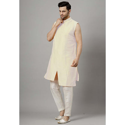 UTSAV FASHION Off White Sleeveless Straight Kurta and Pant