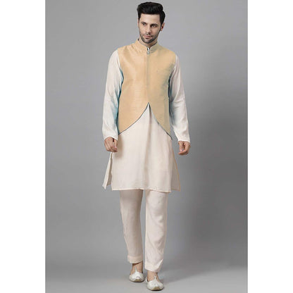 UTSAV FASHION Men Beige Kurta Pant with Jacket