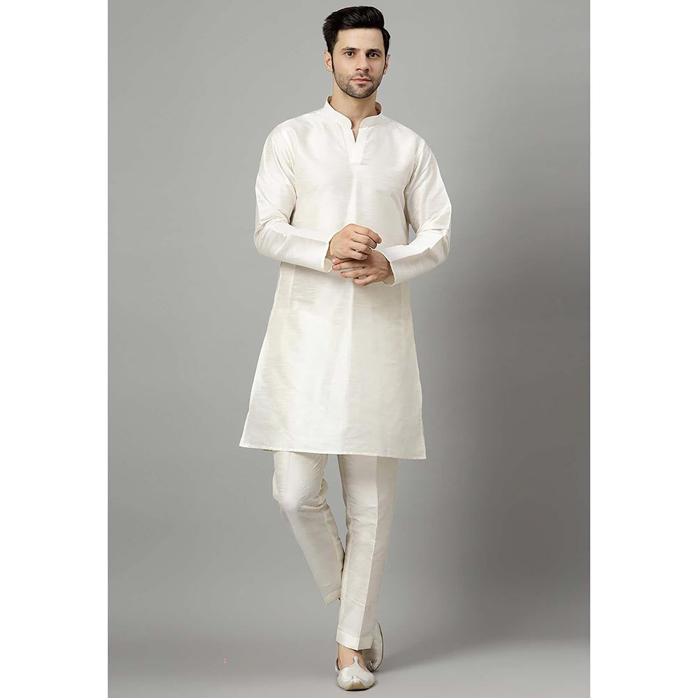 UTSAV FASHION Men Beige Kurta Pant with Jacket