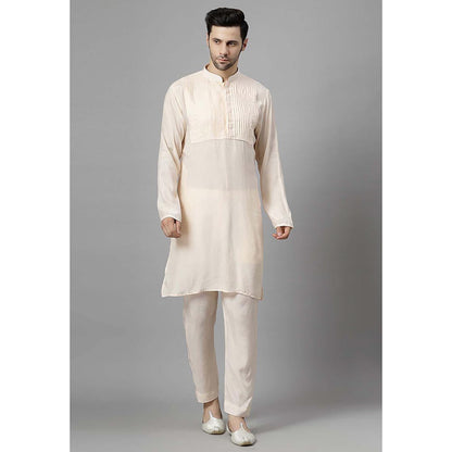 UTSAV FASHION Men Blue Beads and Stones Kurta with Pant and Jacket