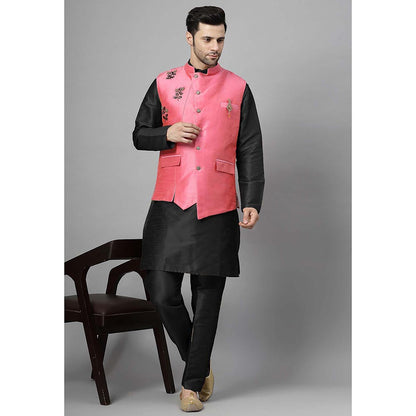 UTSAV FASHION Men Regular Beads and Stones Kurta with Pants
