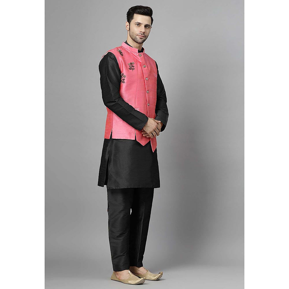 UTSAV FASHION Men Regular Beads and Stones Kurta with Pants