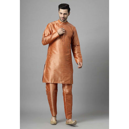 UTSAV FASHION Men Floral Embroidered Regular Beads and Stones Kurta with Pants