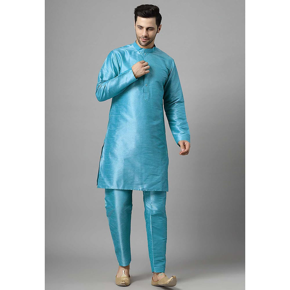 UTSAV FASHION Men Regular Beads and Stones Kurta with Pants