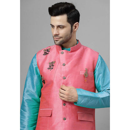 UTSAV FASHION Men Regular Beads and Stones Kurta with Pants