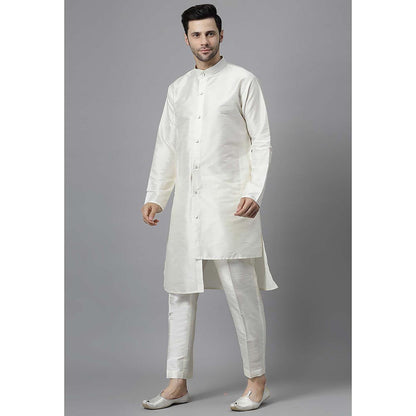UTSAV FASHION Mandarin Collar Silk Kurta and Pant