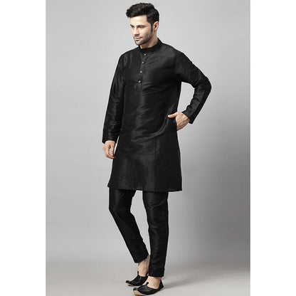 UTSAV FASHION Men Black Kurta and Pant