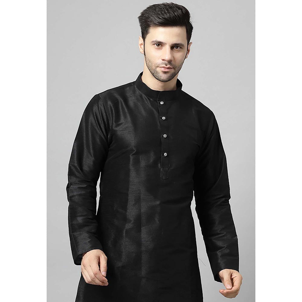 UTSAV FASHION Men Black Kurta and Pant