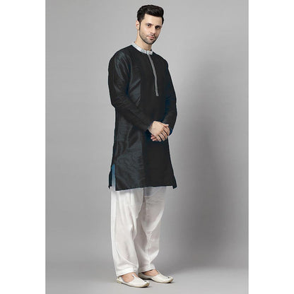 UTSAV FASHION Black Embellished Pleated Straight Kurta with Salwar