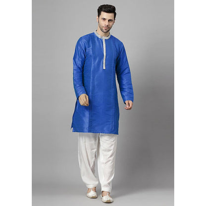 UTSAV FASHION Blue Embellished Pleated Straight Kurta with Salwar