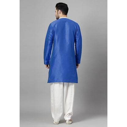 UTSAV FASHION Blue Embellished Pleated Straight Kurta with Salwar