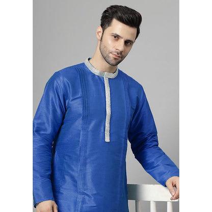 UTSAV FASHION Blue Embellished Pleated Straight Kurta with Salwar