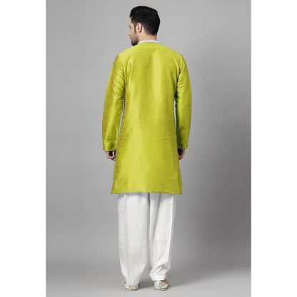 UTSAV FASHION Green Embellished Pleated Straight Kurta with Salwar