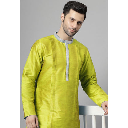 UTSAV FASHION Green Embellished Pleated Straight Kurta with Salwar