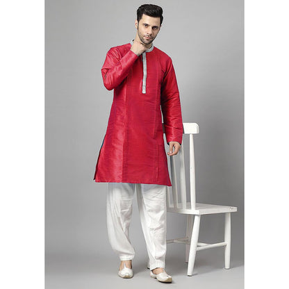 UTSAV FASHION Pink Embellished Pleated Straight Kurta with Salwar