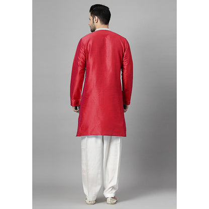 UTSAV FASHION Pink Embellished Pleated Straight Kurta with Salwar