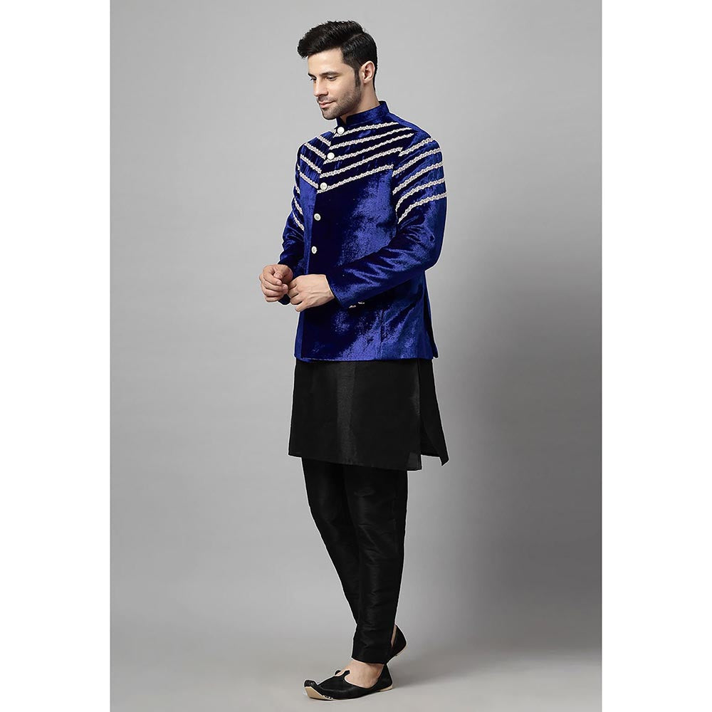 UTSAV FASHION Men Blue Kurta Pant and Jacket