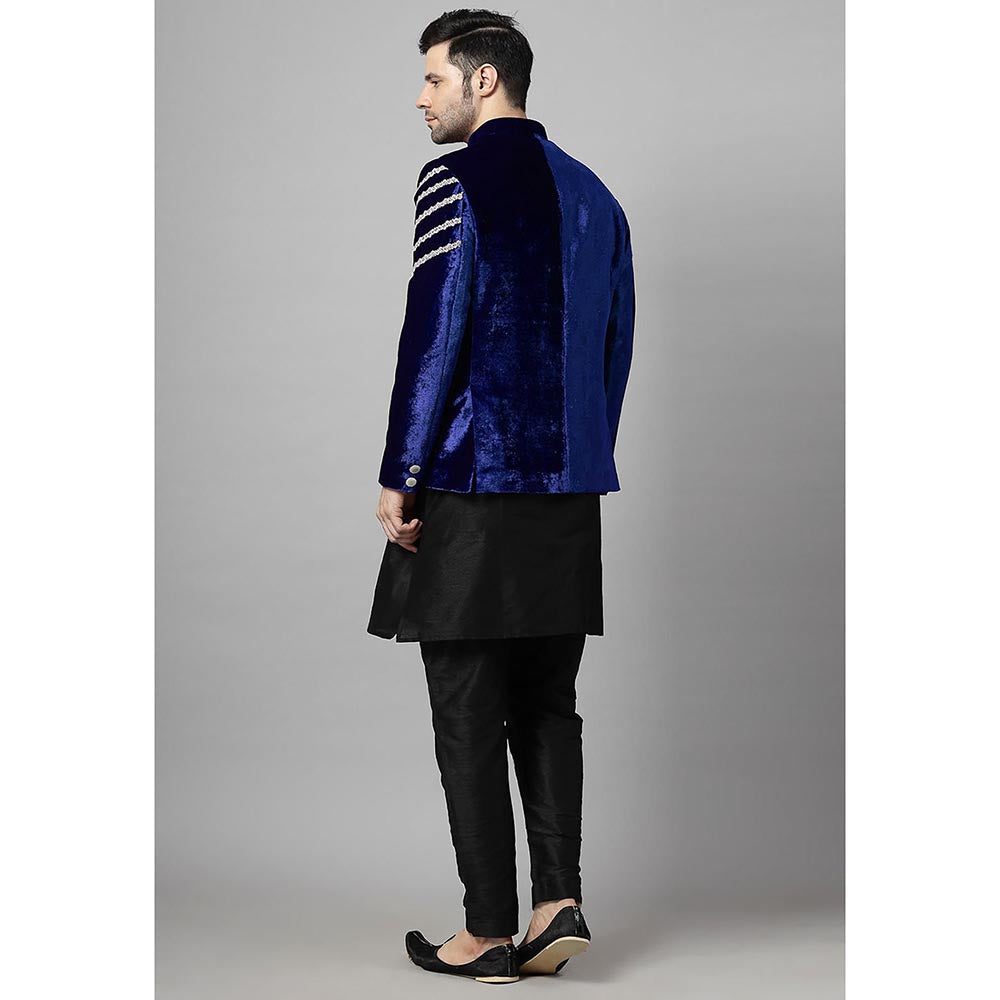 UTSAV FASHION Men Blue Kurta Pant and Jacket