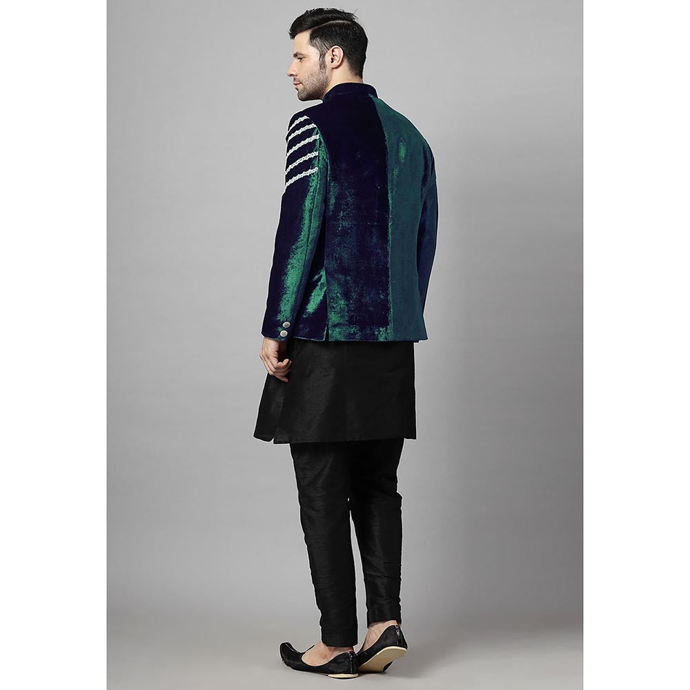 UTSAV FASHION Men Green Kurta Pant and Jacket