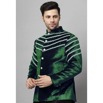 UTSAV FASHION Men Green Kurta Pant and Jacket