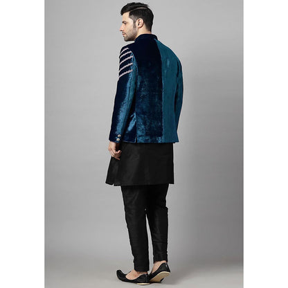 UTSAV FASHION Men Teal Kurta Pant and Jacket