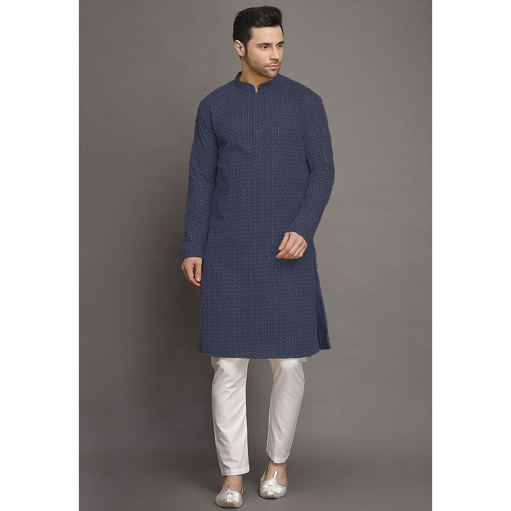 UTSAV FASHION Ethnic Motifs Embroidered Regular Thread Work Kurta and Pant