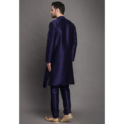 UTSAV FASHION Purple Mandarin Collar Kurta with Churidar