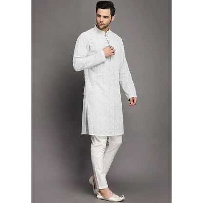 UTSAV FASHION Mandarin Collar Embroidered Kurta and Pant