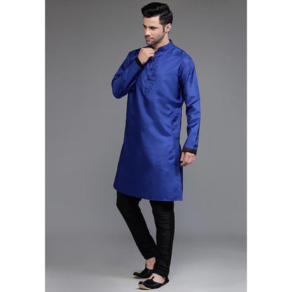UTSAV FASHION Mandarin Collar Dupion Silk Kurta and Pant