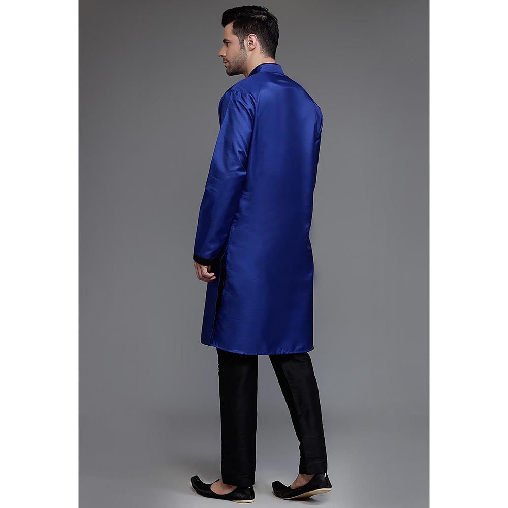 UTSAV FASHION Mandarin Collar Dupion Silk Kurta and Pant