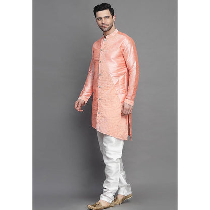 UTSAV FASHION Mandarin Collar Straight Kurta with Churidar
