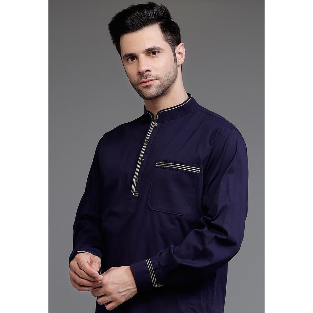 UTSAV FASHION Mandarin Collar Straight Kurta with Churidar