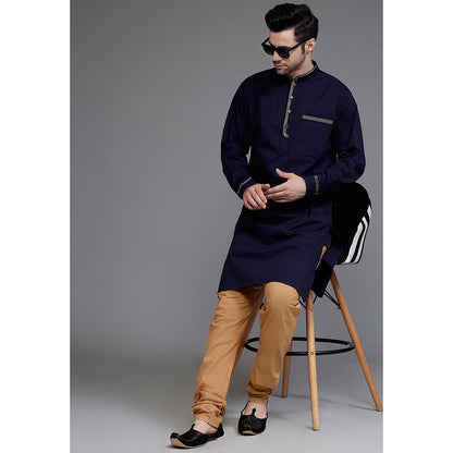 UTSAV FASHION Mandarin Collar Straight Kurta with Churidar